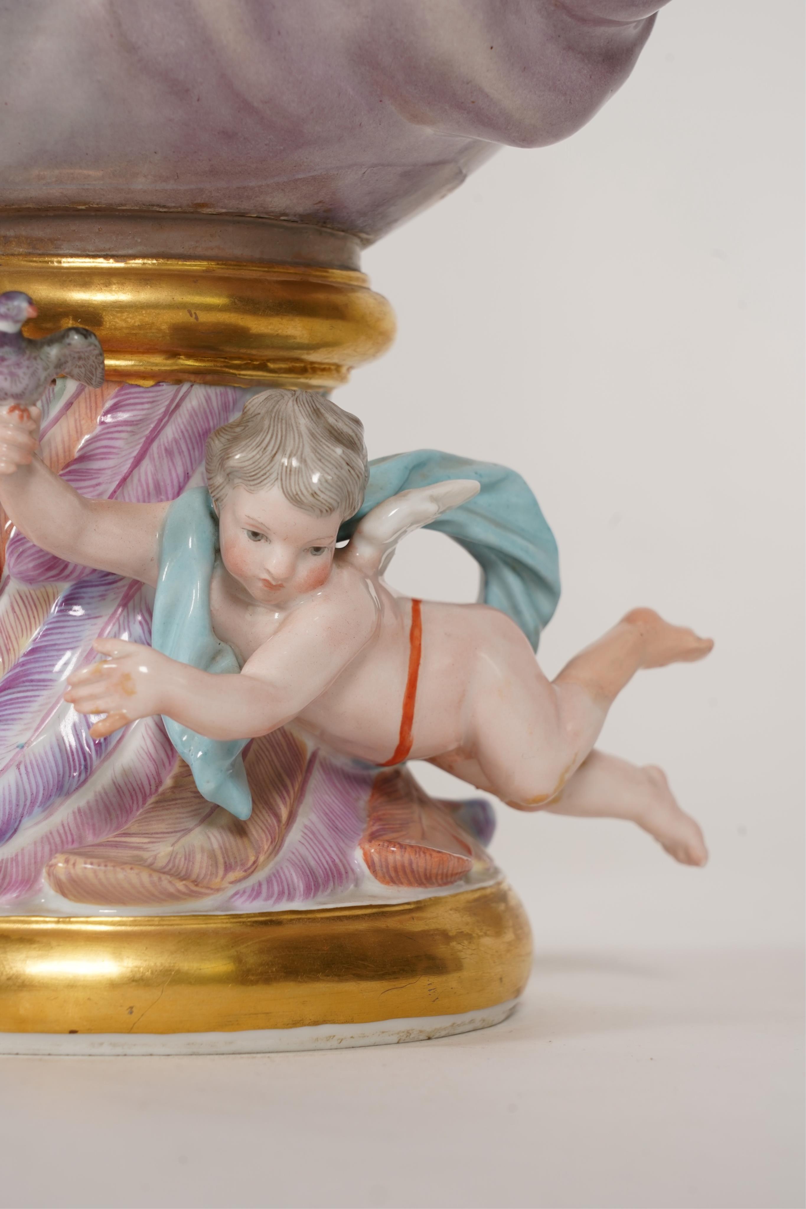 A large Meissen ‘Elements’ ewer, emblematic of air, late 19th century